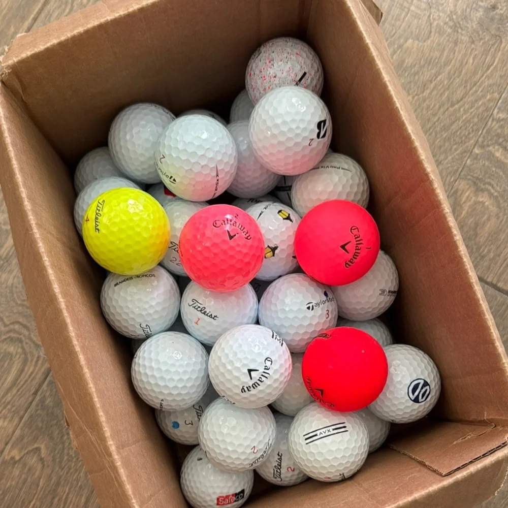Golf Balls 40 Used Golf Balls Titleist Calloway Sporty Assorted Practice Balls